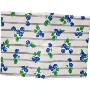Peva Vinyl Tablecloth,52"x70" Oblong (4-6 people) FRUITS,BERRIES,BLUEBERRIES, TL